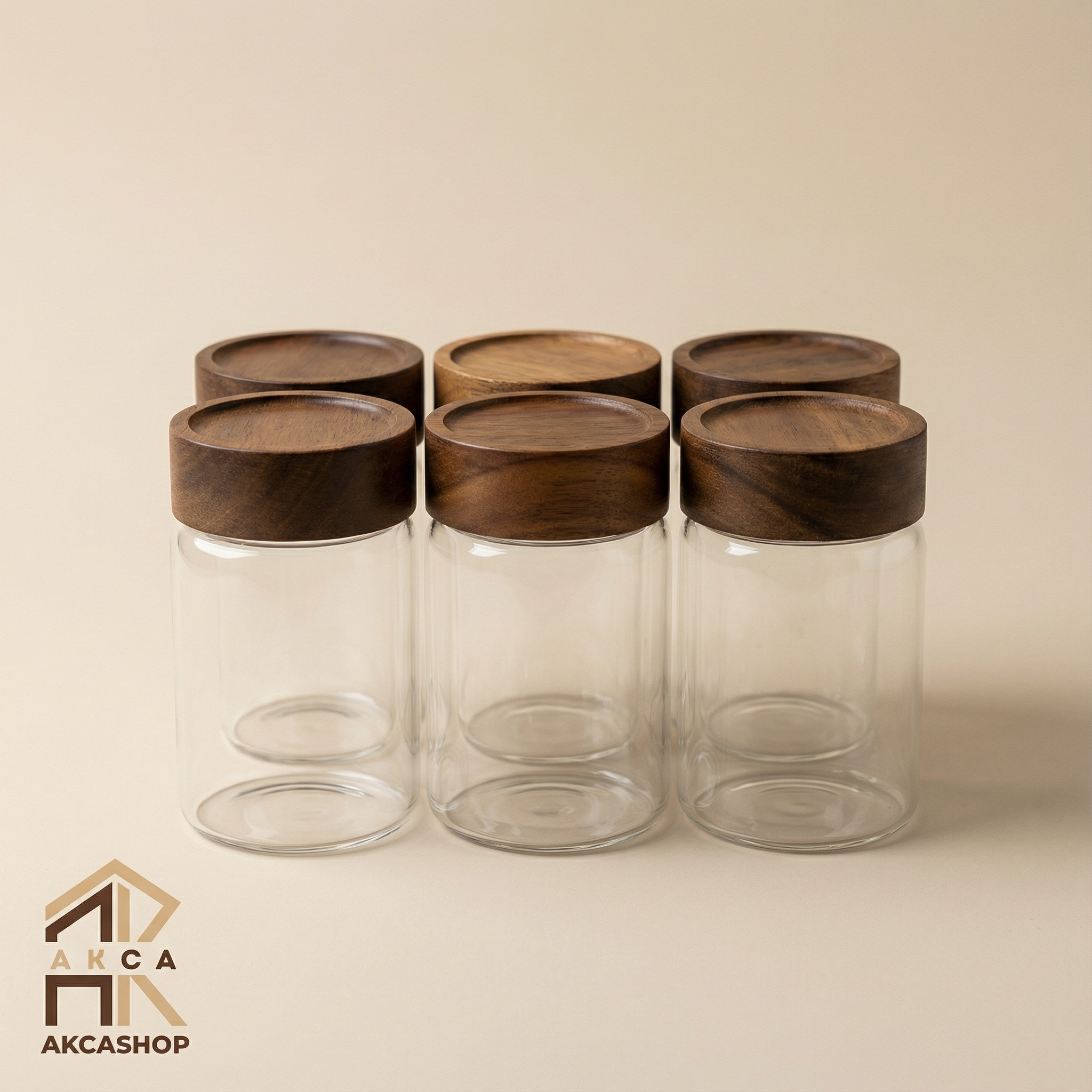 Acacia Kruidenpotten - 6 stuks - 200ml