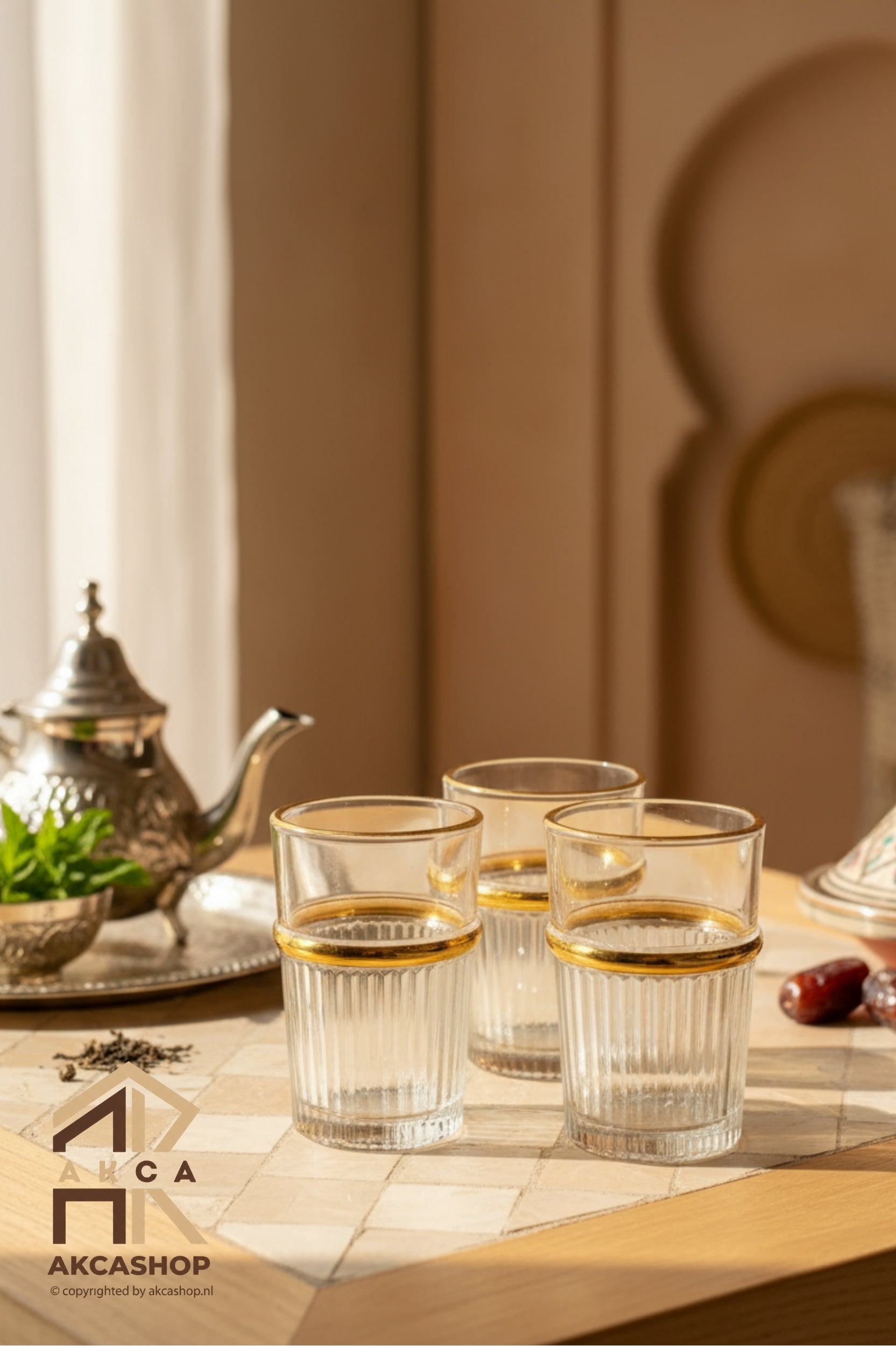 Ribble theeglas - Set van 12 - Goud
