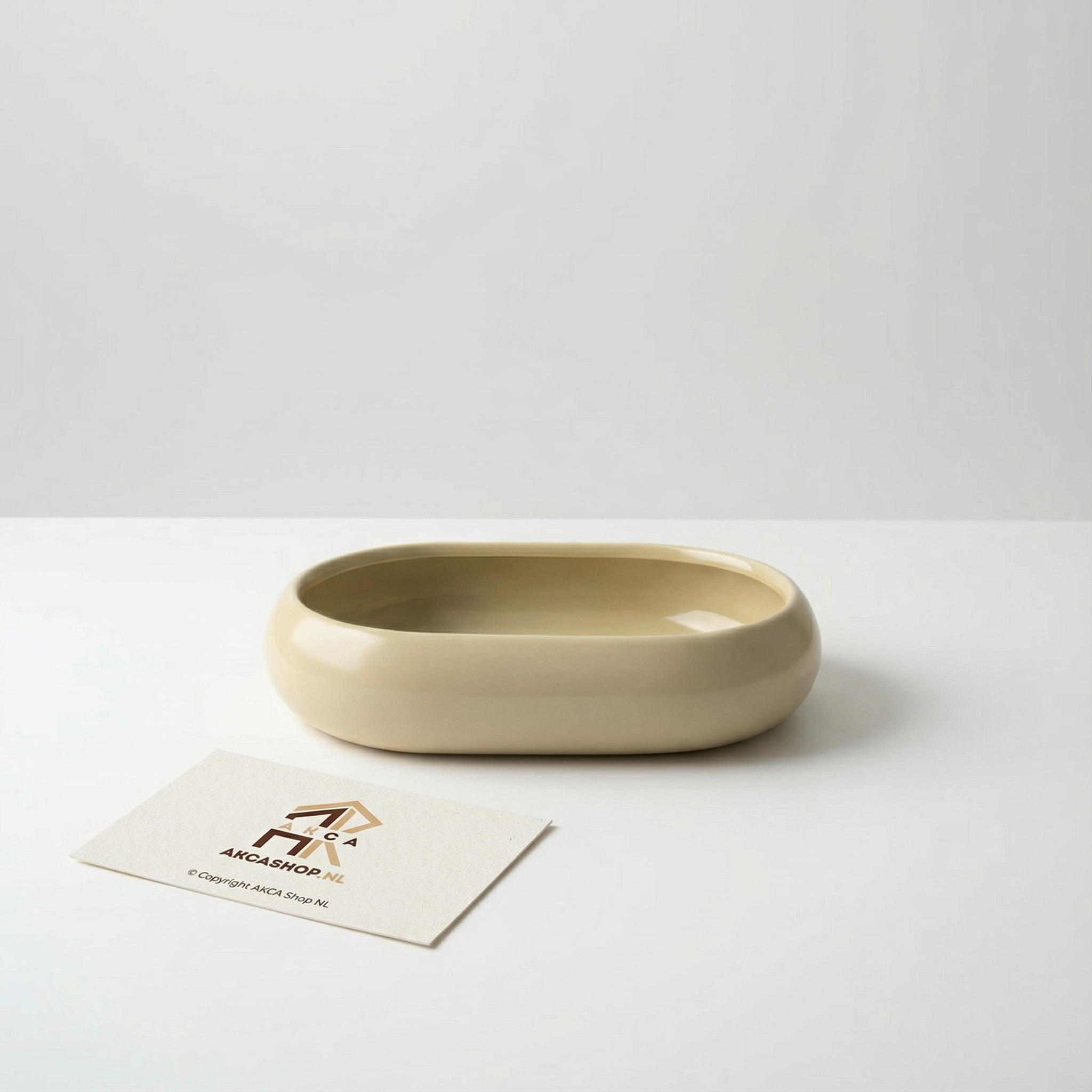 Beige Chubby- Kleine ovale schaal - 3 Stuks