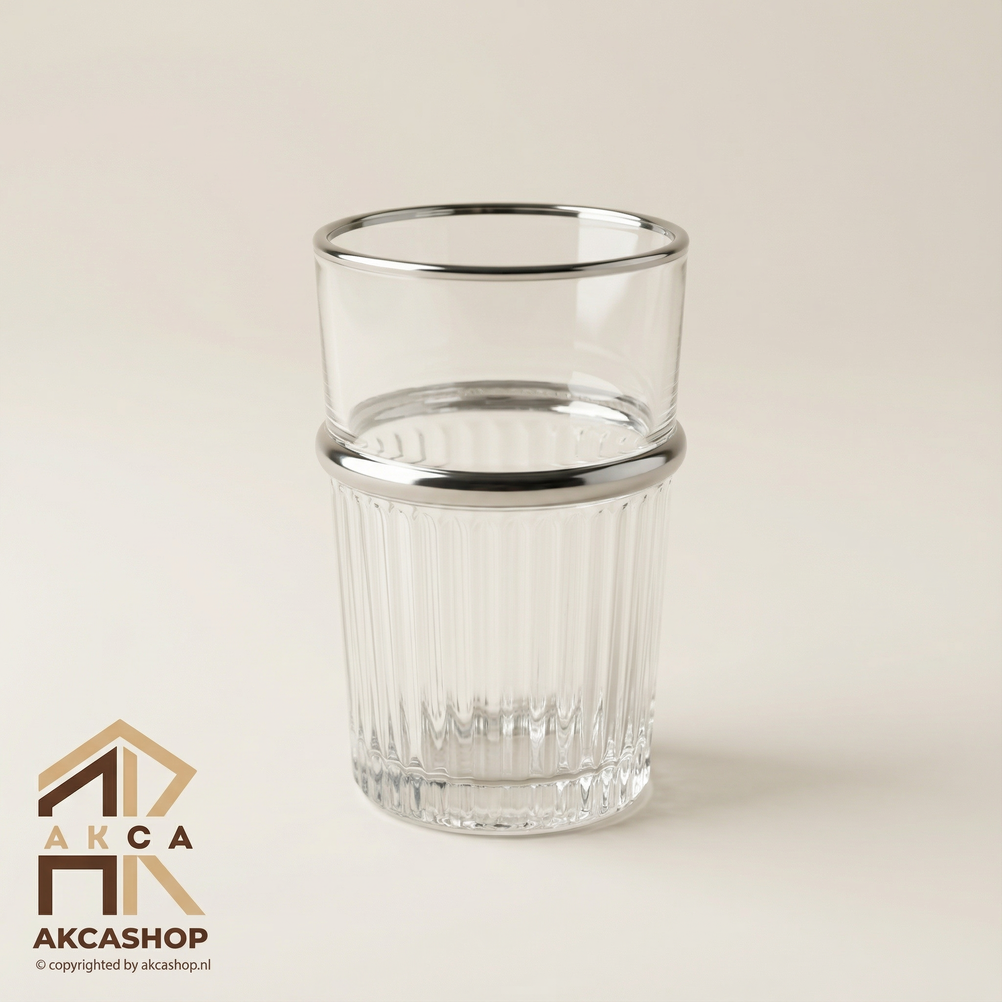 Ribble theeglas - Set van 12 - Zilver