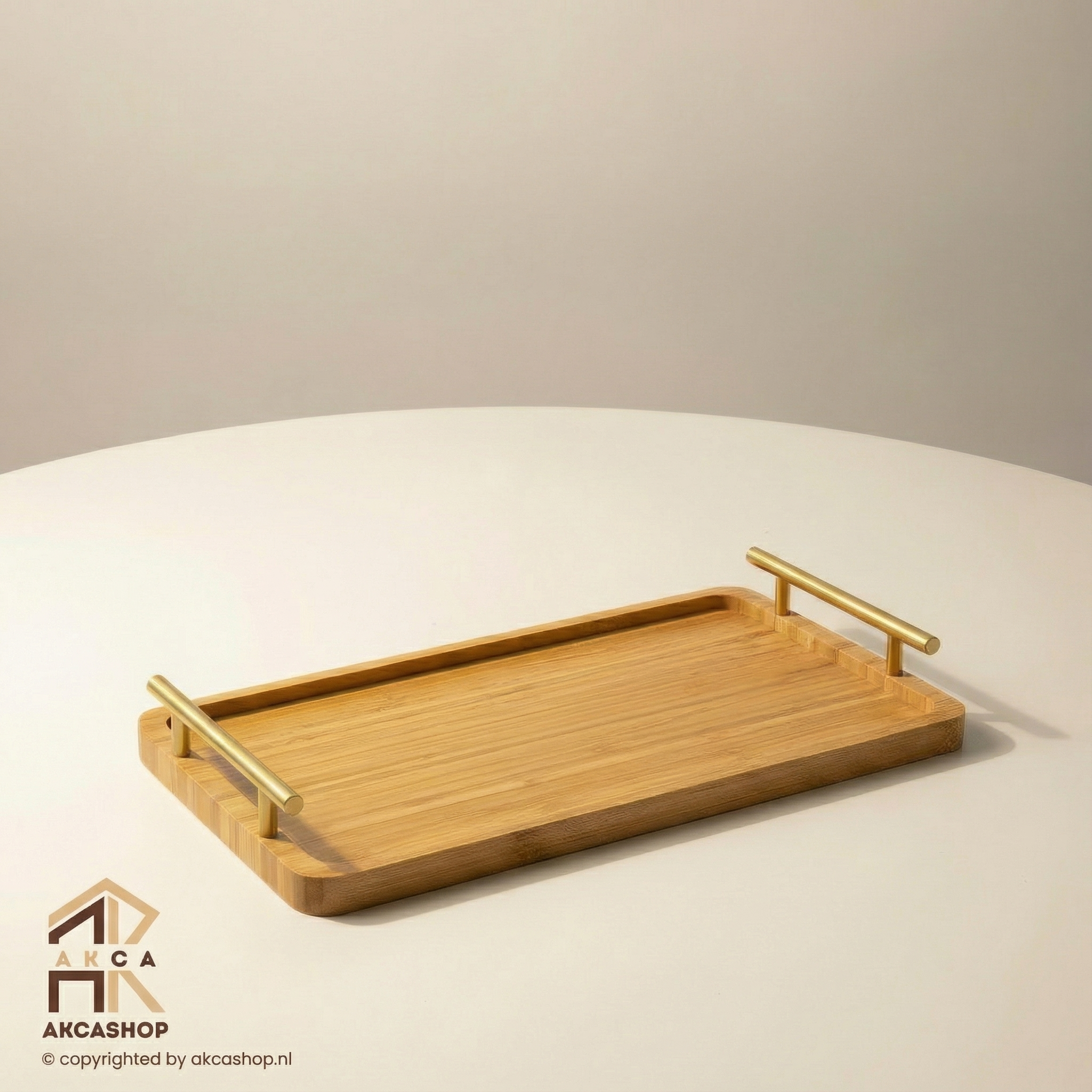 Houten serverplank - Gold handvat