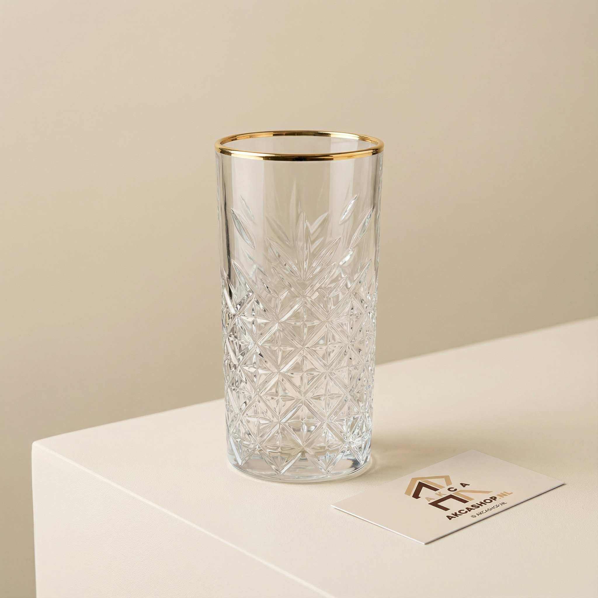 Pasabahce Long Glass Gold - 4 stuks - 450 ml