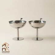 Aura - RVS Coupe - Set van 2 - 11cm