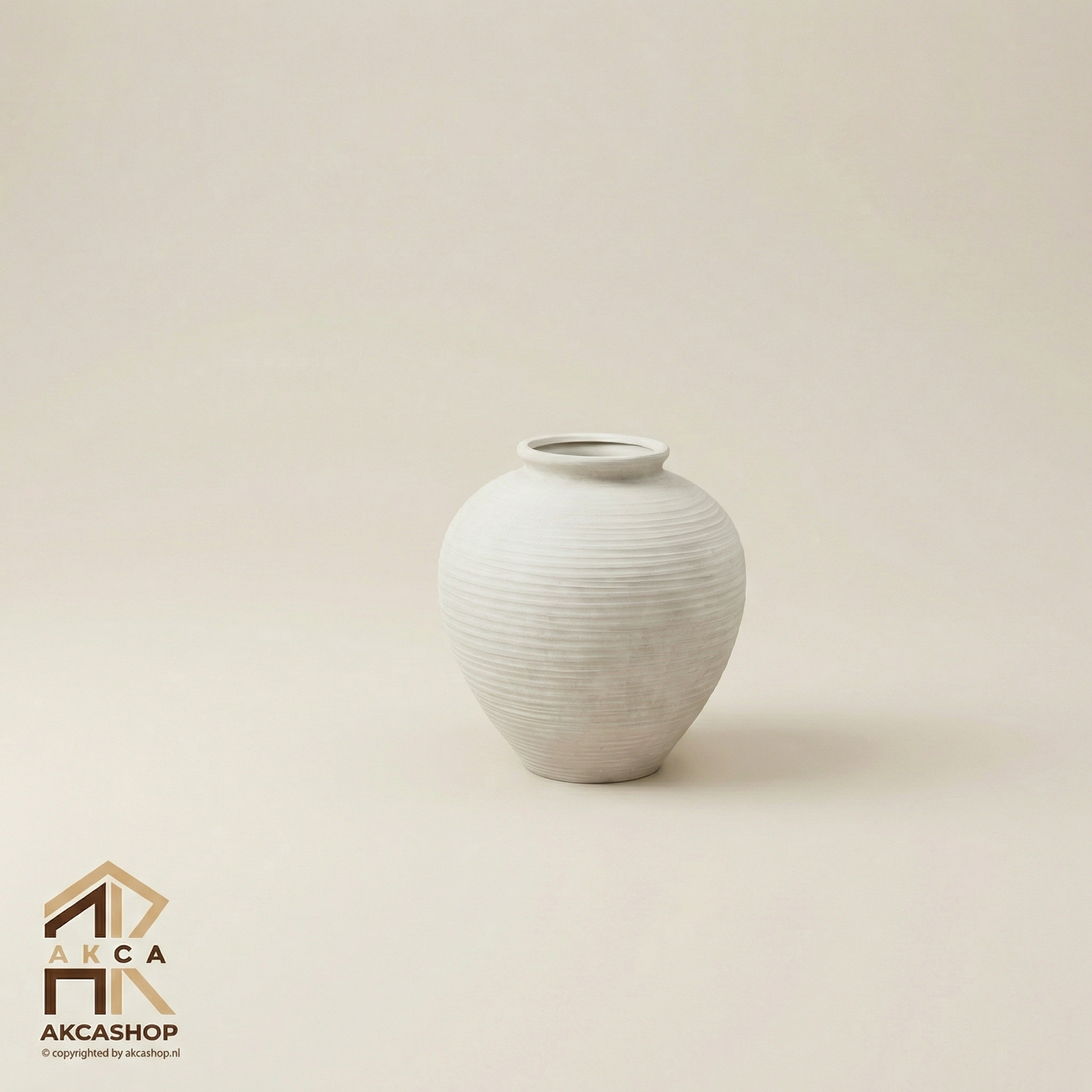 Terracotta Vaas - Striped - 23cm