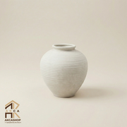 Terracotta Vaas - Striped - 26cm