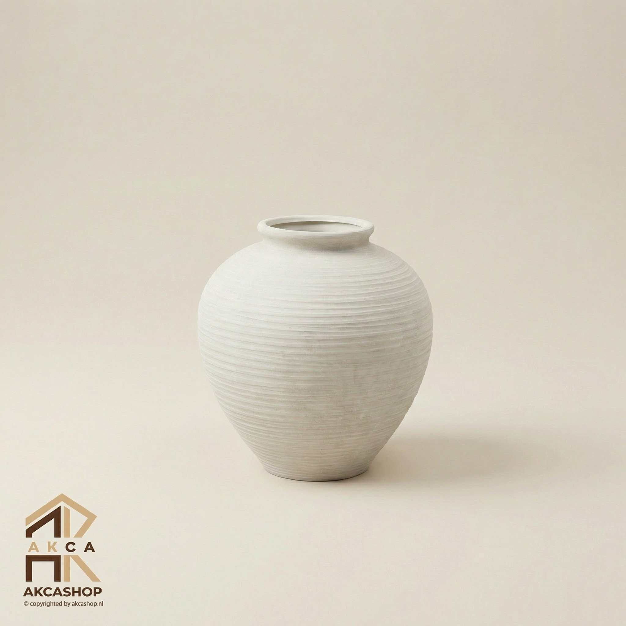 Terracotta Vaas - Striped - 26cm