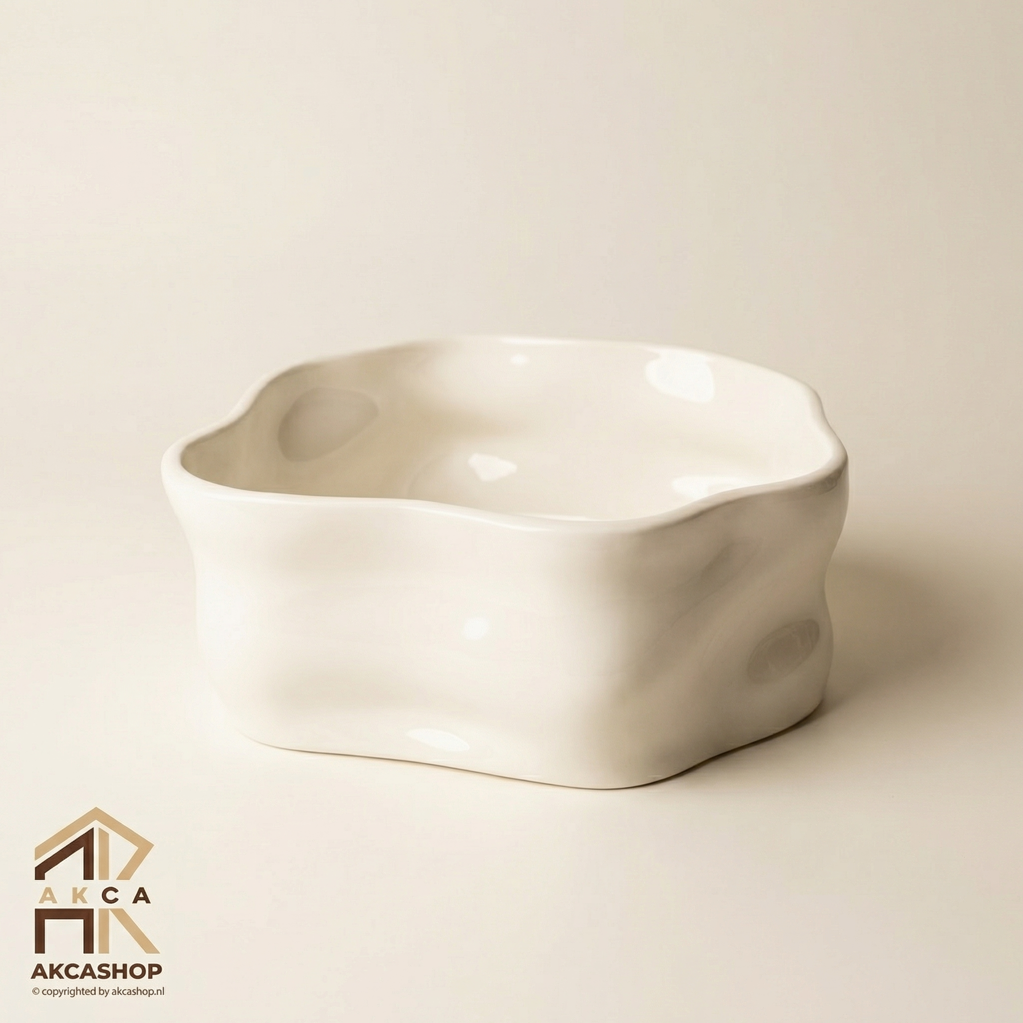 Nordic Serveerschaal Organic - 23cm - Wit