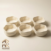 Nordic Snackschalen Organic - Set van 6 - 11,5cm - Créme