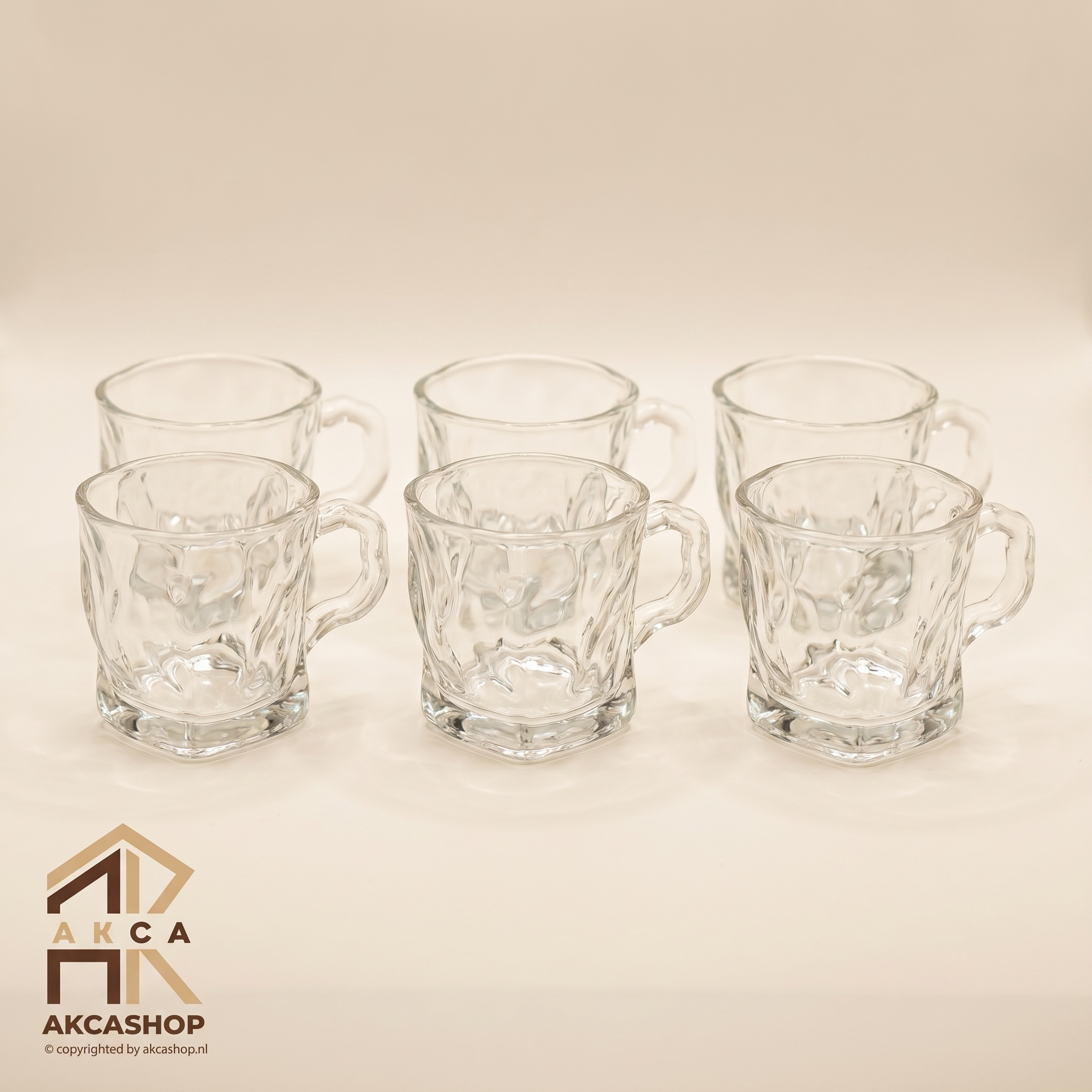 Wave - Drinkglazen met handvat - Set van 6