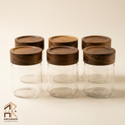Acacia Kruidenpotten - 6 stuks - 9cm