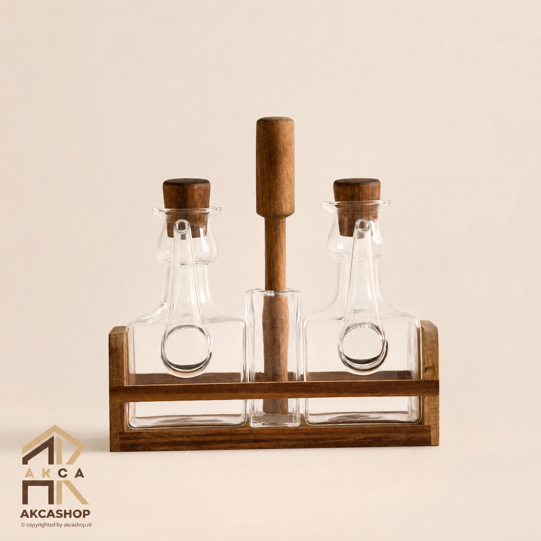 Acacia Twins - 5 Delig set - Olie azijn zout peper