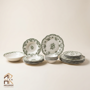 Vintage Serviesset - 25 Delig - Groen