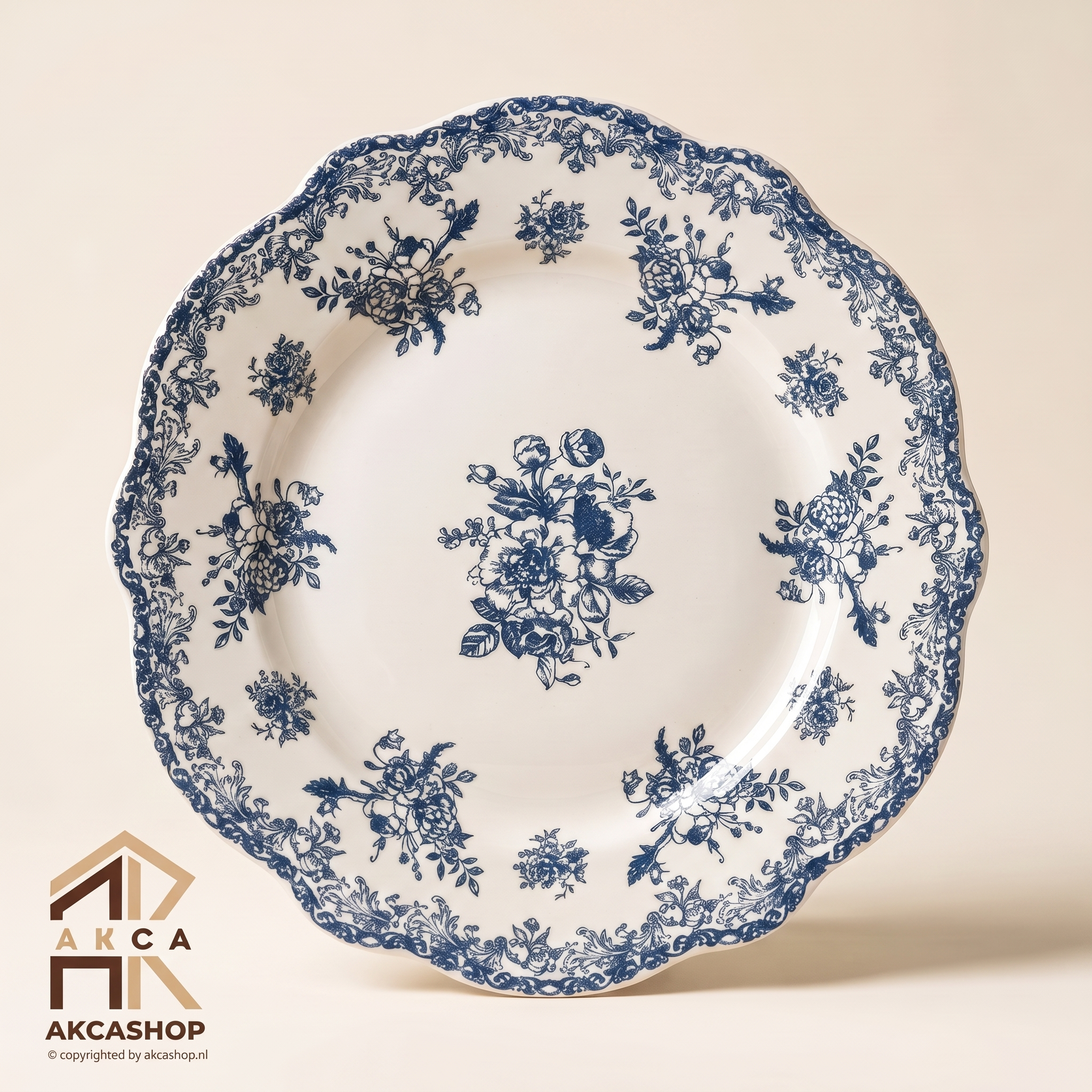 Vintage Serviesset - 25 Delig - Blauw