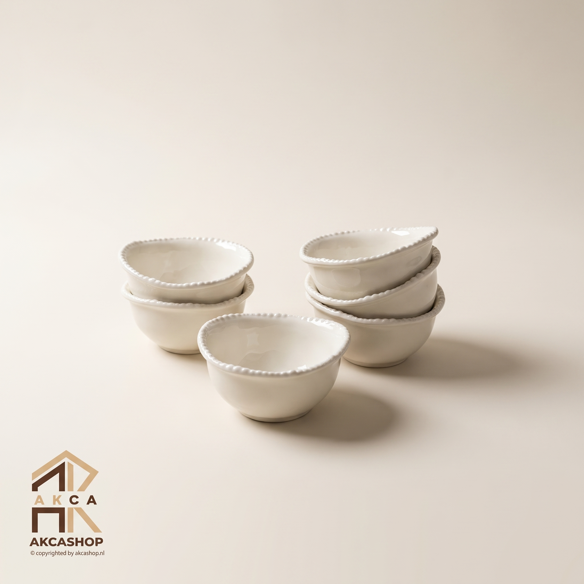 Pearls schaaltjes - Set van 6 - 9,5cm